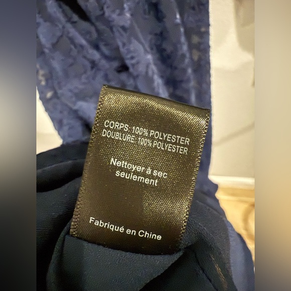 NWT ASTR The Label Cutout Burnout Floral Midi Dress – Navy Blue – Size XL - Picture 5 of 6